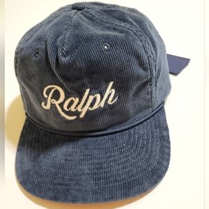 COPY - Polo Ralph Lauren Men's Ralph logo Deep Blue Corduroy Cap